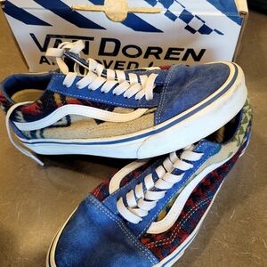 Vans Blue and Multicolor Sneakers